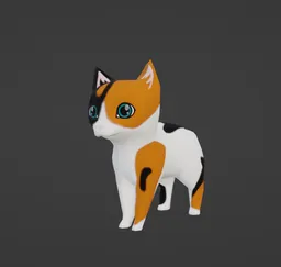 Low Poly Cat Bobtail