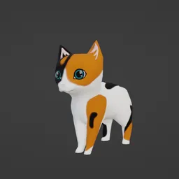 Low Poly Cat Bobtail
