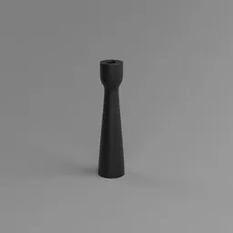 Matte Black Ceramic Candle Holder