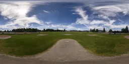 Green Field Park Sunny Day