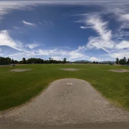 Green Field Park Sunny Day