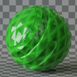 Decorative green glass