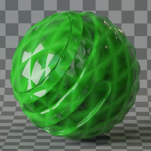 Decorative green glass