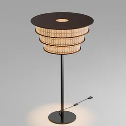 Cake-shaped floor lamp