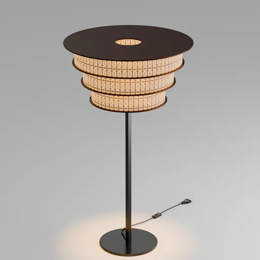 Cake-shaped floor lamp