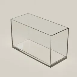 Realistic 3D glass box model with high-quality 2K materialiq textures, ideal for renderings in Blender.