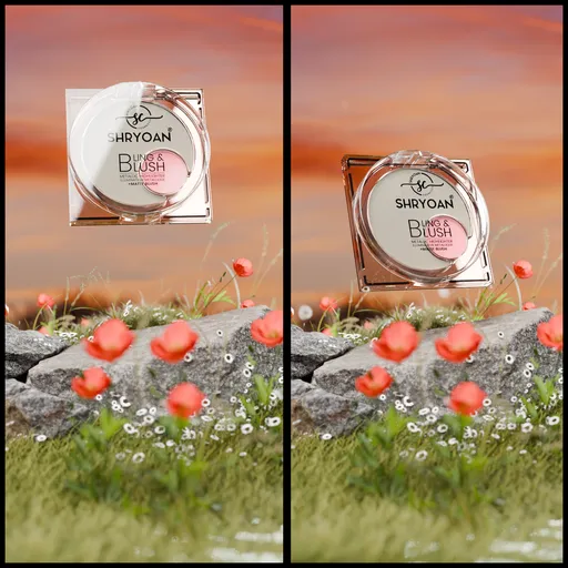 Blush highlighter autumn season shot