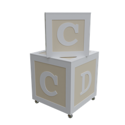 Detailed 3D rendering of stacked organizer boxes in Blender, ideal for toy storage solutions.