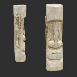 Tiki God Gaping Maw Statue Marble