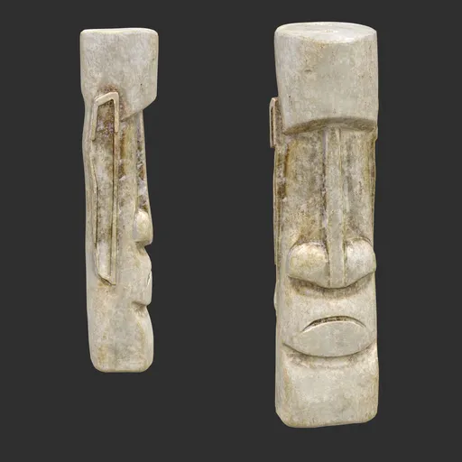 Tiki God Gaping Maw Statue Marble