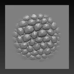 3D sculpting brush for reptilian scale details on Blender models