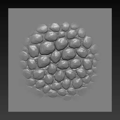 3D sculpting brush for reptilian scale details on Blender models