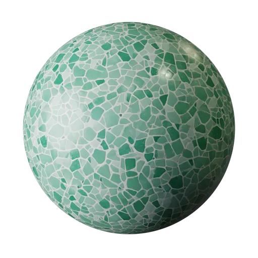 Green Mosaic Tile Surface