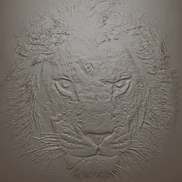 Lion head Alpha brush