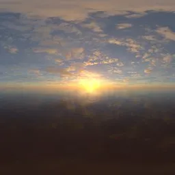 Sunset over the sea