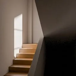Modern stairs design with window light
