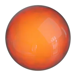 High-quality orange glass PBR material for 3D rendering in Blender with a smooth gradient transition effect.