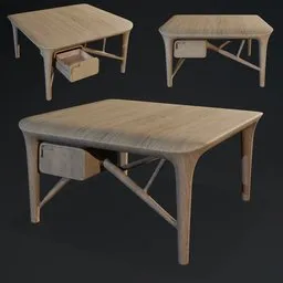 Rounded square coffee table