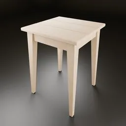 Lightwood 3D model stool, minimalist design, suitable for Blender renderings, with no background.
