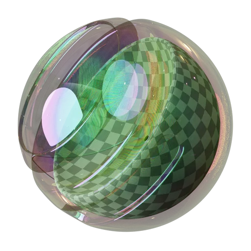 Iridescent Procedural Shader for 3D bubble material, versatile single-node configuration, suitable for PBR workflows in Blender.
