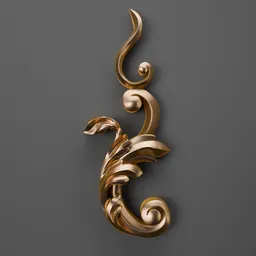 Elegant 3D classic ornament model, ideal for intricate design enhancement and Blender 3D projects.