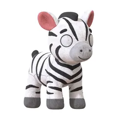 Cute Zebra Plushie (unrigged)
