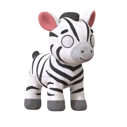 Cute Zebra Plushie (unrigged)