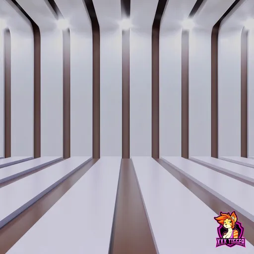 Minimalist 3D-rendered virtual room with illuminated corners for showcasing products, made with Blender.