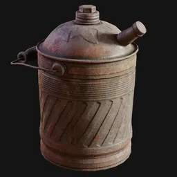 1930s Ribbed Motor Oil Can Corroded