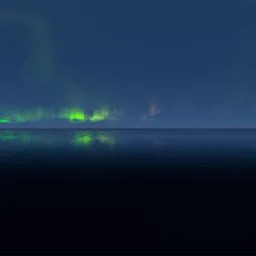 Aurora-lit starry sky