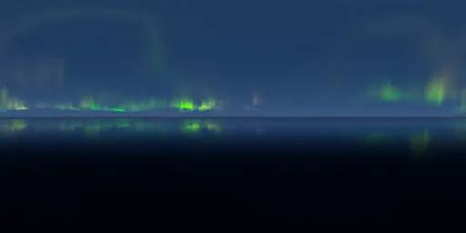 Aurora-lit starry sky