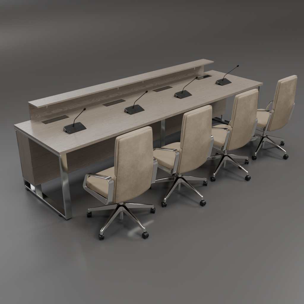 Lectern furniture set with microphones | Office Furniture models ...