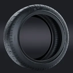 "High quality Pirelli PZero Corsa R tire 3D model for Blender 3D - perfect for sports cars and tuned vehicles. AI-generated and inspired by Aleksandr Gerasimov and Ai Weiwei with impressive details in Unreal Engine 5. Available on BlenderKit and worth 1000.com."