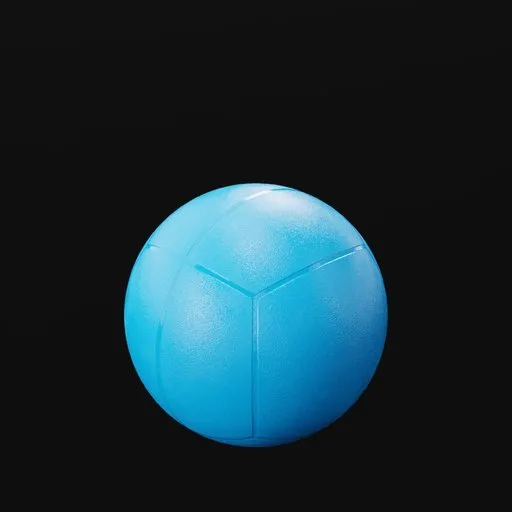 Detailed 3D model ball for Broom Ball, a digital asset crafted in Blender, showcasing a textured ice sport equipment piece.