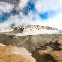 Nature Snow Mountain Peaks Landscape