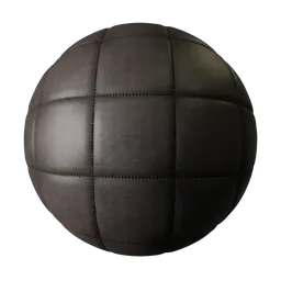 Leather Old Brown Square Stitched