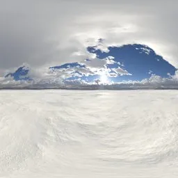 Snowscape With Clouds Skydome