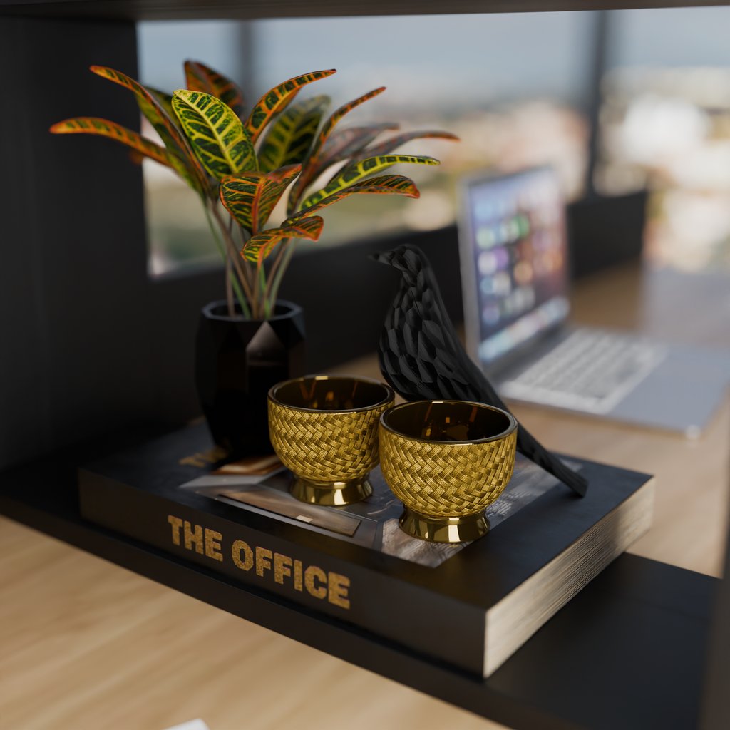 BlenderKit Download the Book & decor model