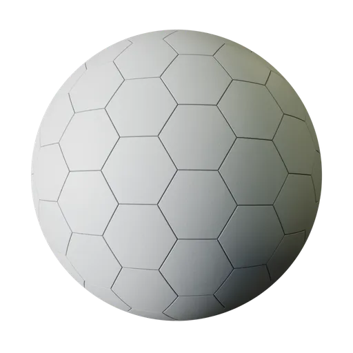 Hexagonal white tiles