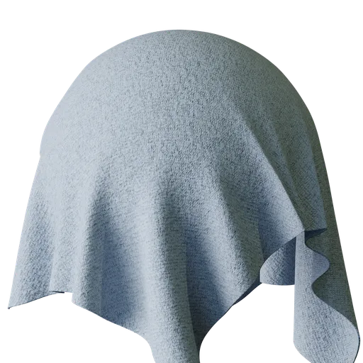 Pale Blue Boiled Wool
