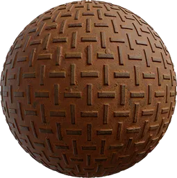High-quality rusty metal grate texture for PBR material in Blender 3D, created by Rob Tuytel and Dimitrios Savva.