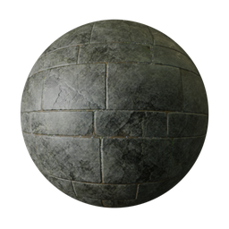 High-resolution PBR ancient stone tile texture for 3D modeling and rendering in Blender and other software.