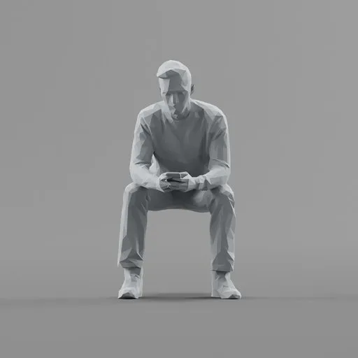 Lowpoly Male Sitting