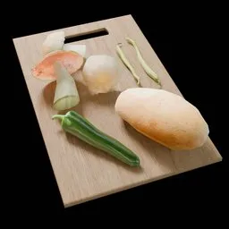 Kitchen Prep Board with Vegetations