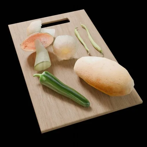 Kitchen Prep Board with Vegetations