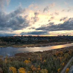 Dramatic Sunset Sky City