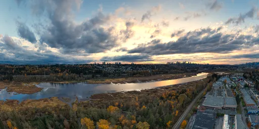 Dramatic Sunset Sky City