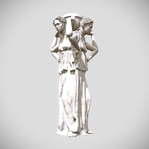 Highly detailed Blender 3D model of the Dea Ecate sculpture, inspired by historic Italian art.