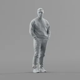 Lowpoly Male Standing
