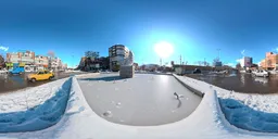 Snowy City Square Sculpture